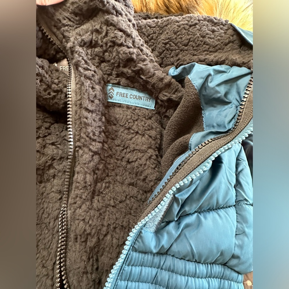 Free Country Girls Peacock Blue 3 in 1 Jacket NWT Various Sizes - Picture 15 of 16